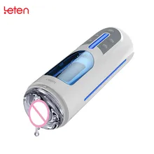 Leten USB Charged Flexible Automatic Male Masturbator Male Hands Free Masturbators Telescopic Vagina Sex Machine Adult Sex Toys