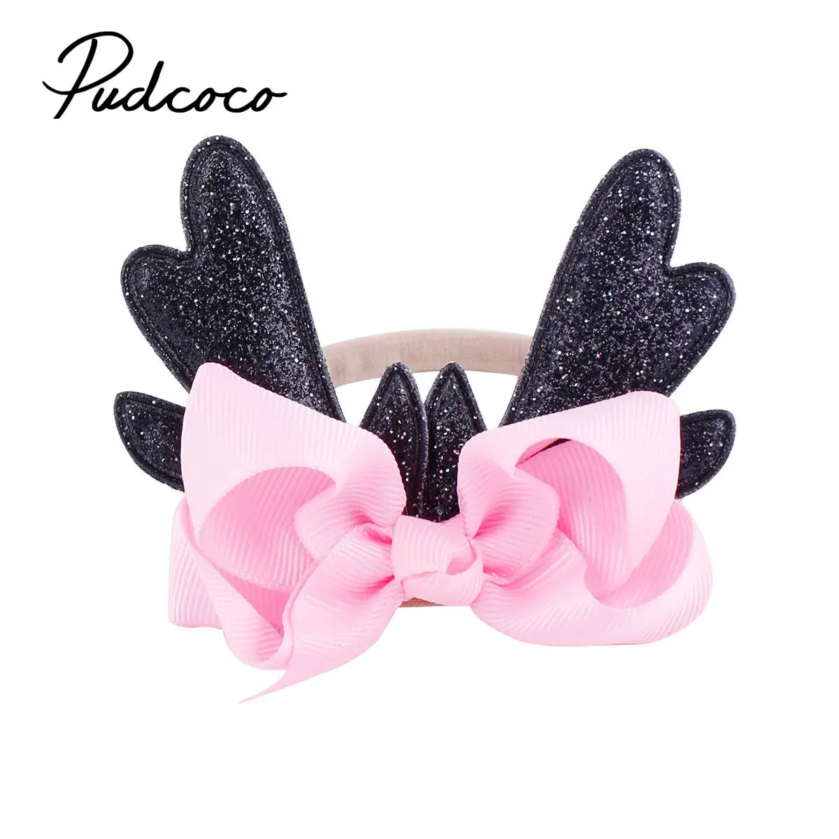 

2018 New Colorful Boho Newborn Fashion Christmas Infant Baby Antlers Headband Dance Ballet 6 Colors Elastic Hair band