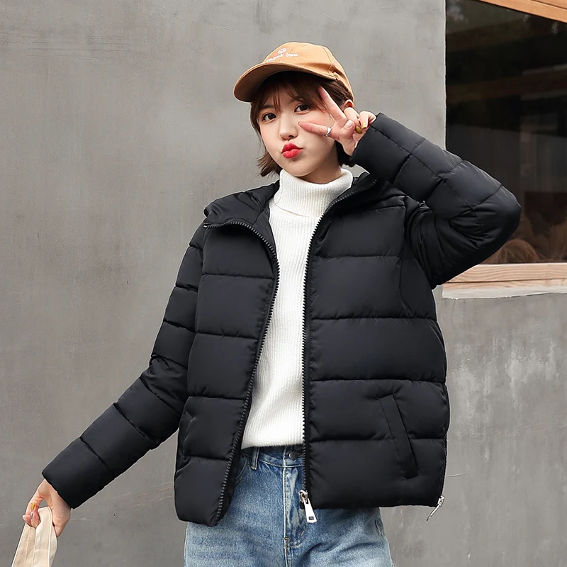 KUYOMENS Parkas Zipper Hooded Women Spring Jacket New Fashion Autumn Winter Thin Slim Warm Ladies Coats Plus Size Outerwear
