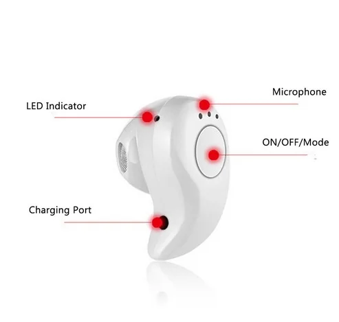 

10pcs/lot S530 Mini Wireless Bluetooth Earphones Invisible Earbuds Small Music In-ear Headset Hands-free with Mic for Cellphones