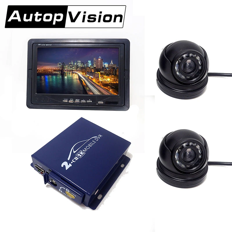 T350 カーモニター Dvr リアビュー逆カメラ Tft 液晶 Hd デジタル色ミニ 2ch Dvr カメラバス車 監視カメラ Aliexpress