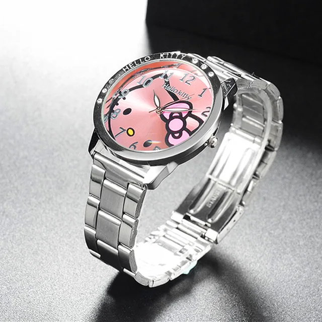 Full Steel Hello Kitty Watch Women Quartz WristWatch Cartoon Cute Watches Childr Full Steel Hello Kitty Watch Women Quartz WristWatch Cartoon Cute Watches Childr