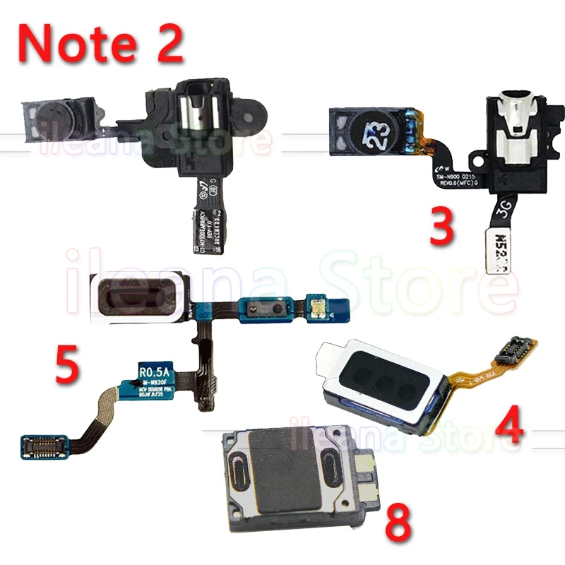 

Original Earpiece For Samsung Galaxy Note 2 N7100 N900 N9005 N910 N910F N950 Ear Phone Speaker Buzzer Headphone Flex Cable