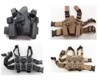 4 in 1 Tactical Military Gun Holster Pouch Hunting Molle Pistol Drop Leg Thigh