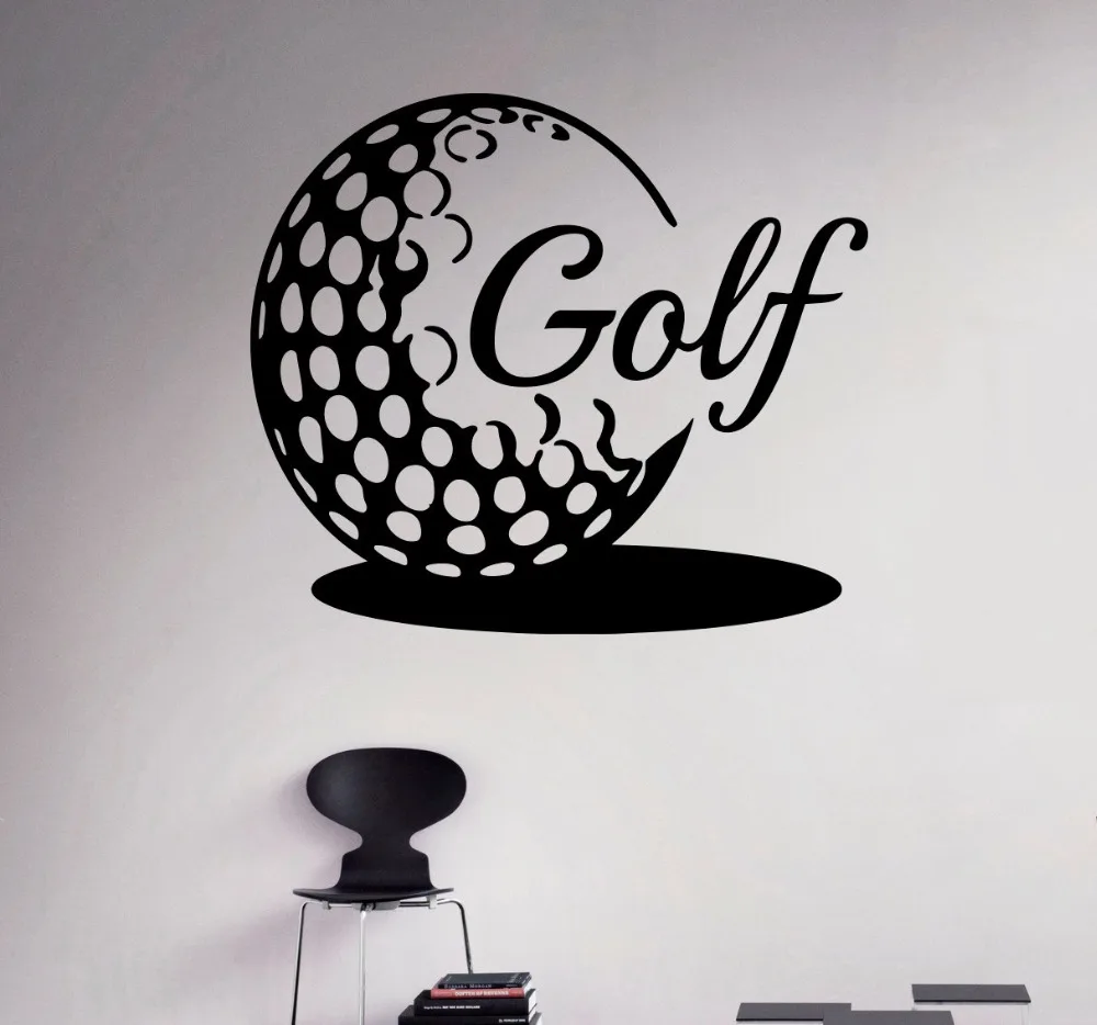 Golf Ball Wall Vinyl Decal Golf Emblem Sports Wall Sticker Home DIY Wall Interior Bedroom Decor Art Vinyl Murals ADESIVO NY-142 Golf Ball Wall Vinyl Decal Golf Emblem Sports Wall Sticker Home DIY Wall Interior Bedroom Decor Art Vinyl Murals ADESIVO NY-142