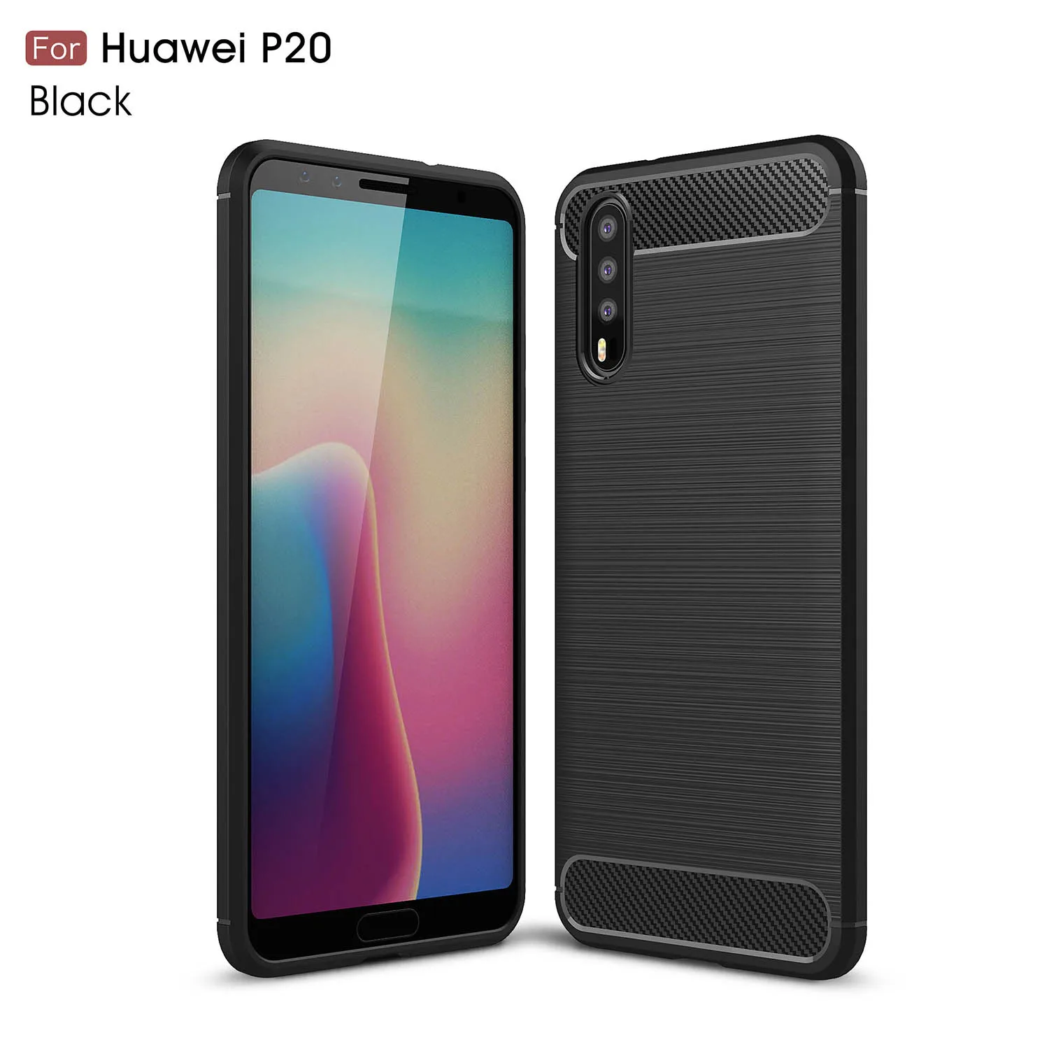 Чехол для Huawei P20 тонкий мягкий силиконовый роскошный матовый чехол с текстурой из
