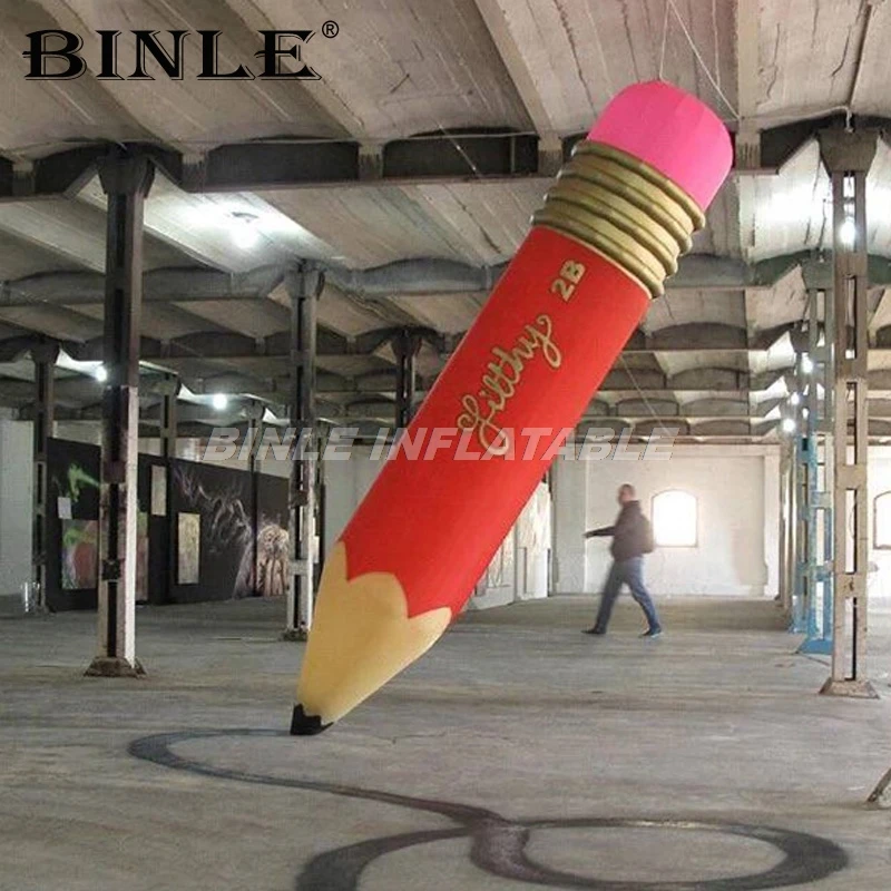 Бесплатная доставка воздуха открытый гигантский надувной карандаш с печатью логотипа для рекламы