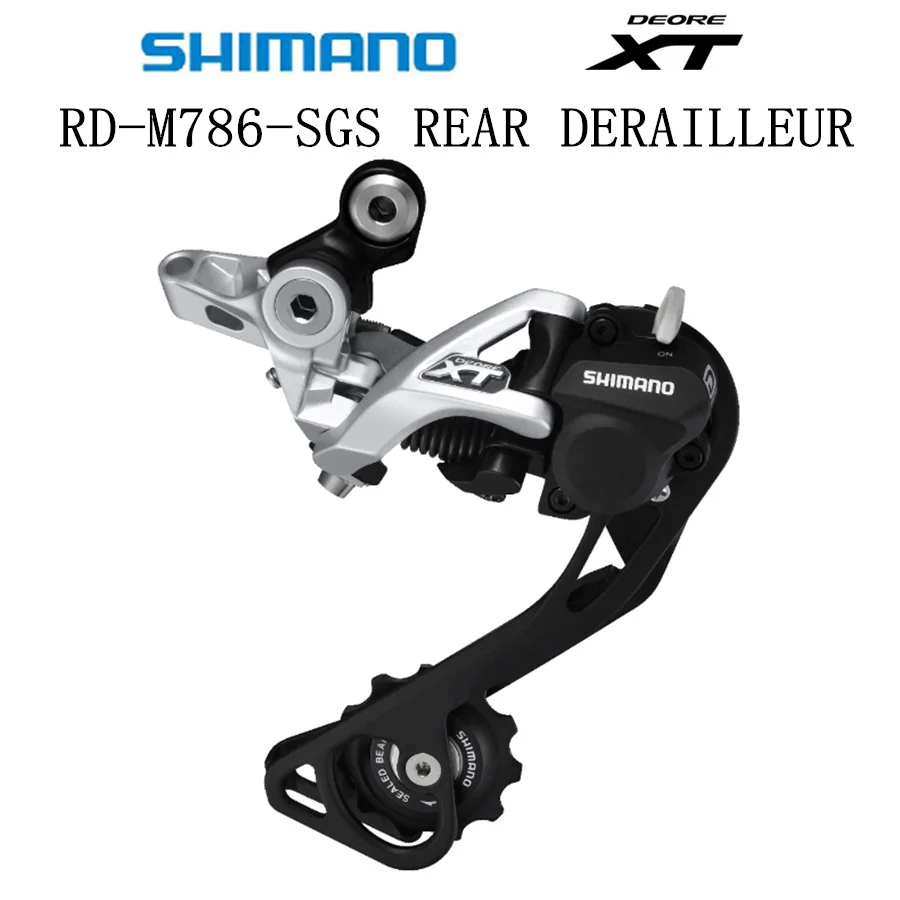 SHIMANO DEORE XT RD M781 M786 Shadow задний переключатель Горный велосипед M780 GS SGS MTB переключатель 10-speed 20/30-speed - Цвет: RD-M786 SGS silvery