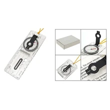 Горячая Мини опорная плита Компас Карта шкала линейка Открытый Кемпинг Туризм Велоспорт Скауты Военный компас f