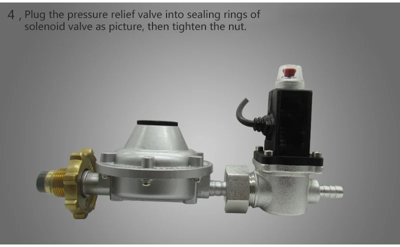 Gas detector with Solenoid valve for home cylinder 08