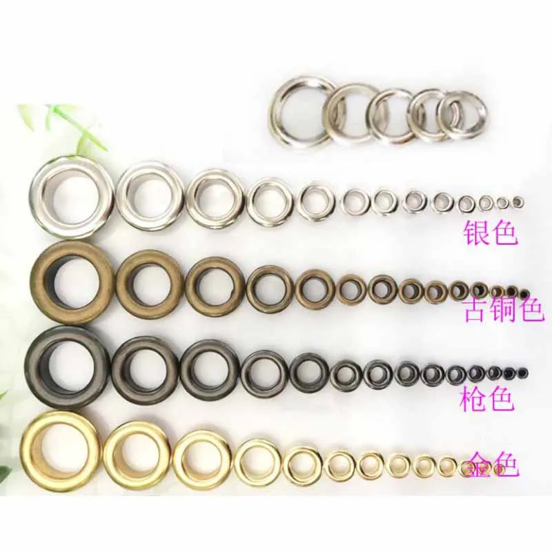 

100sets Hole 5mm Metal Eyelets With Gasket for Leathercraft DIY Scrapbooking Shoes Belt Cap Bag Tags Clothes Accessories 4 Color