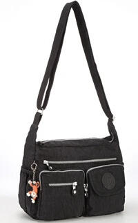TEGAOTE Нейлоновые женские сумки на плечо, одноцветные сумки на молнии, женские сумки-мессенджеры, летние пляжные сумки через плечо, женские сумки - Цвет: black