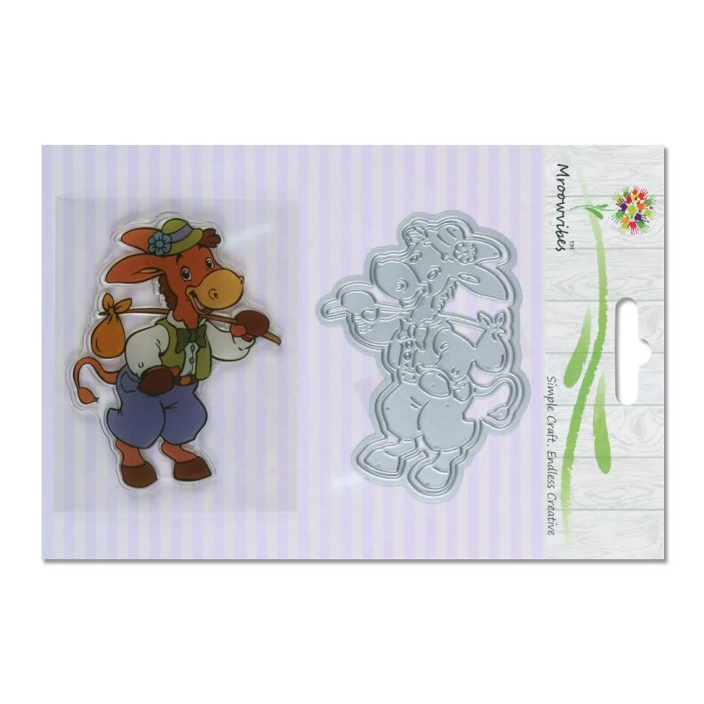 Cartoon Donkey Metal Cutting Dies Stencil Scrapbooking Album Paper Card