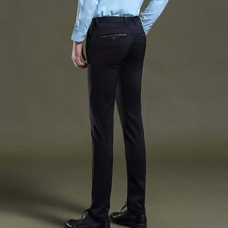 Slim Fit Для мужчин платье для отдыха штаны Осенняя Новая модная Свадебная вечеринка костюм брюки универсальные джентльмен духи мужской