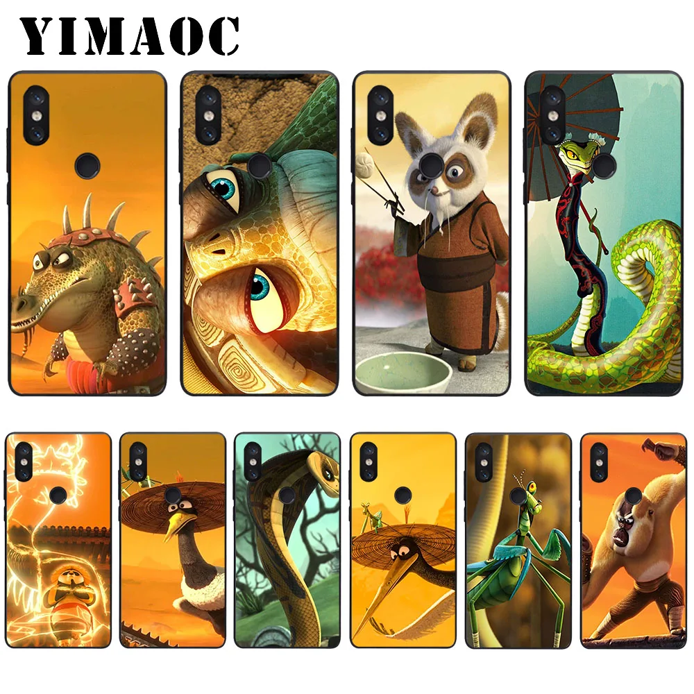 

YIMAOC Kung Fu Panda Cartoon Soft Case for Xiaomi Mi5 Mi5S Mi6 Mi9 Mi8 Lite SE A1 A2 Lite Pocophone F1 MAX 3