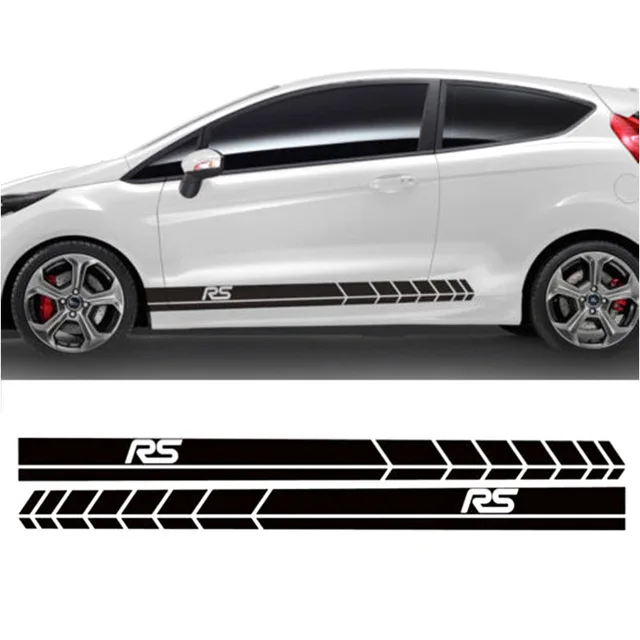 

Automobile 2pcs FOR Ford Fiesta Side Racing Stripes Decal Graphics /Tuning Car Sticke DA-76422