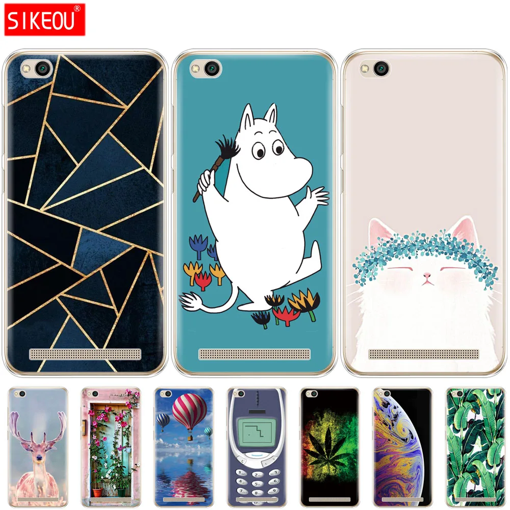 case for xiaomi redmi 5a cover silicon fundas capa cat flower cartoon |