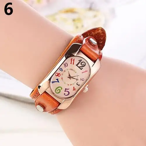 

Women Fashion Casual Faux Leather Strap Oblong Case Quartz Wrist Watch clock women orologi donna zegarek