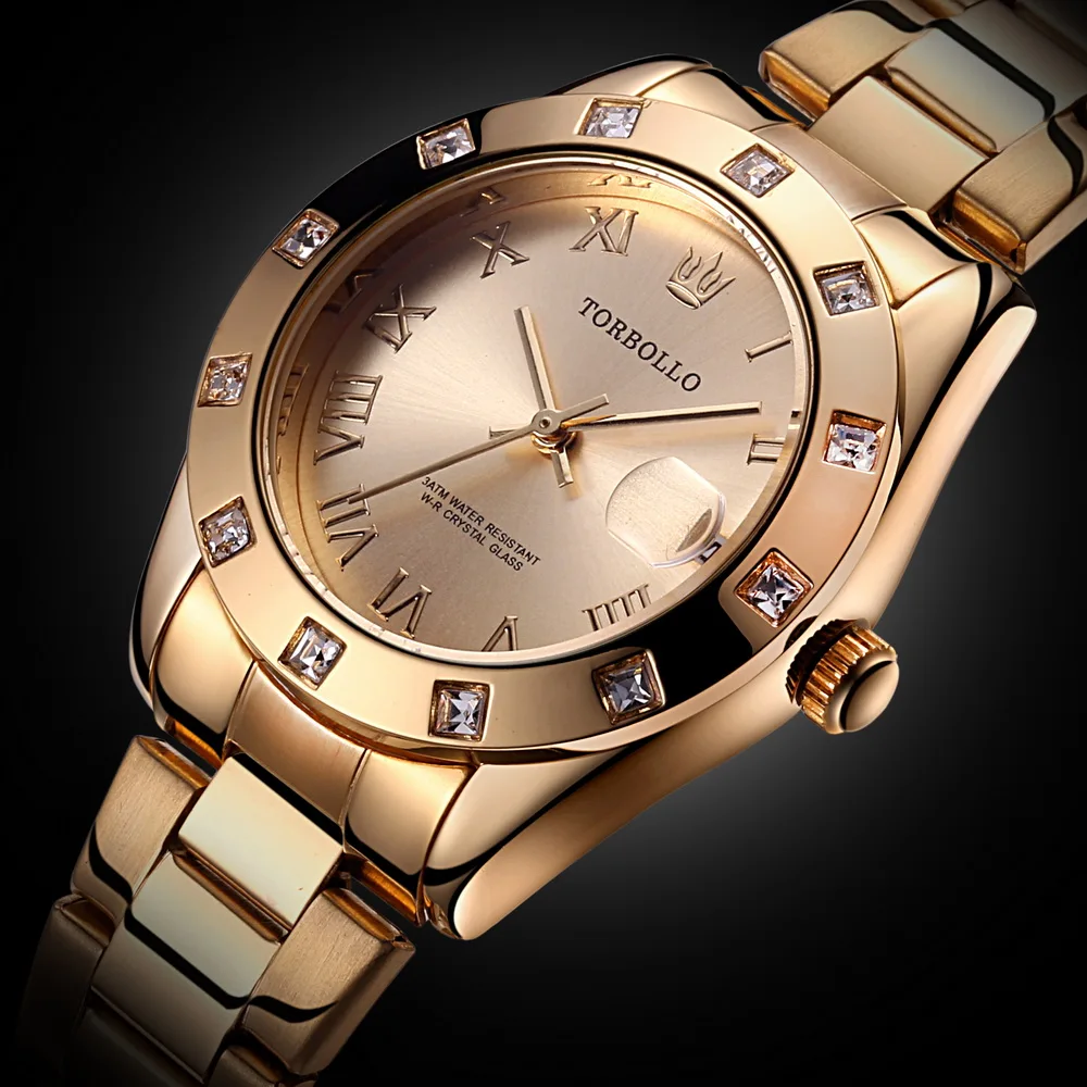 

2019 New Fashion Women's Watches Gold Stainless Steel Waterproof Quartz Watch Female Wrist watches Relogio Feminino zegarek dams