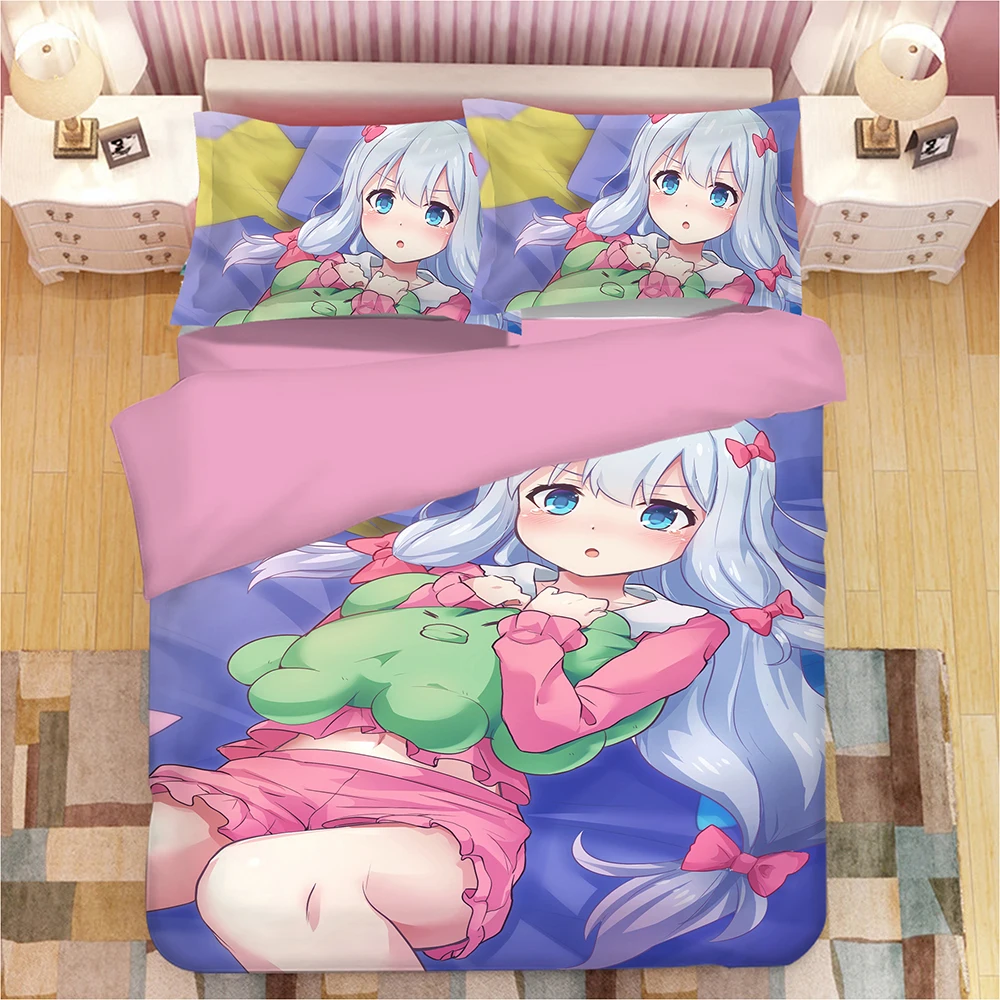 Новый рисунок японского Аниме Tokisaki Kurumi комплекты постельного белья красное