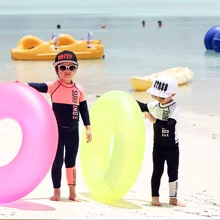 Раздельный костюм для плавания с длинными рукавами для мальчиков и девочек, костюмы для серфинга с защитой от солнца, детские купальники большого размера, купальник uimapuvut