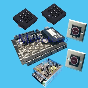 

DIY Full access control panel System +12V3A Power +Keyapd KR102E rfid Reader + No touch Button Rfid Card Access Control C3-200