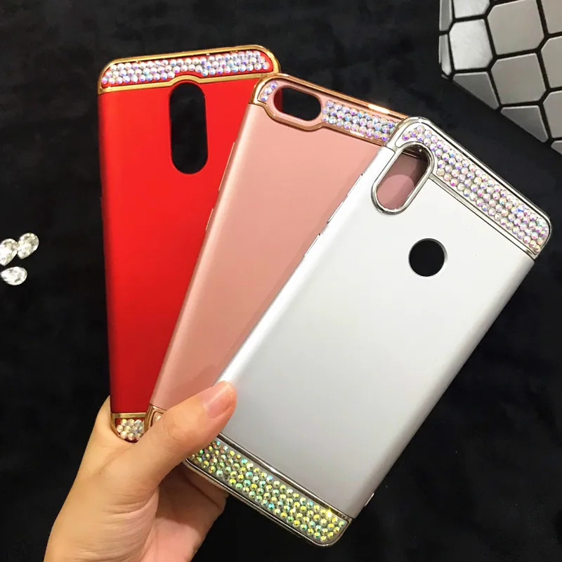 Жесткий чехол с блестящими стразами для Redmi note 5 6 7 pro 5a 4x4 4a 7a plus 6a Xiaomi Mi A1 A2 Lite 8 se