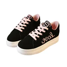 

2018 Fashion Sneakers Spring Lace Up Canvas Shoes Women's Wild Harajuku Style Vulcanized Shoes Breathable Non-slip Female Shoe