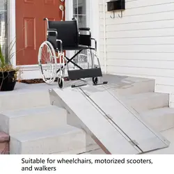 Практичный 4 фута Портативный складной инвалидная коляска из алюминиевого сплава рампы моторизованные скутеры мобильности плоский