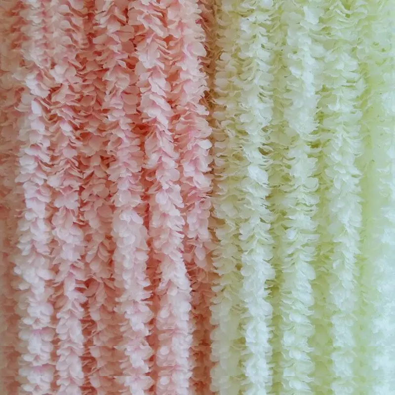 1meter/pc Flowers String Artificial Silk Hydrangea Orchid Wisteria Flowers For Wedding Arch Rattan Party Table Chair Decorations 1meter/pc Flowers String Artificial Silk Hydrangea Orchid Wisteria Flowers For Wedding Arch Rattan Party Table Chair Decorations