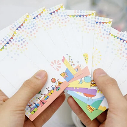 10Pcs Cartoon Print Photo Sticker Albums Decorative DIY Scrapbook Paper Photos Frame Stickers For Instax Mini Film Home Decor