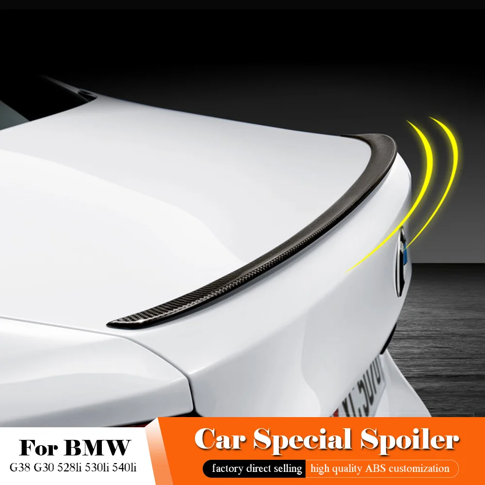 

AITWATT For BMW M5 Style Carbon Fiber Spoiler G38 G30 528li 530li 540li 2018 2019 Black Spoiler Tail Trunk Wing Boot Lip Wing