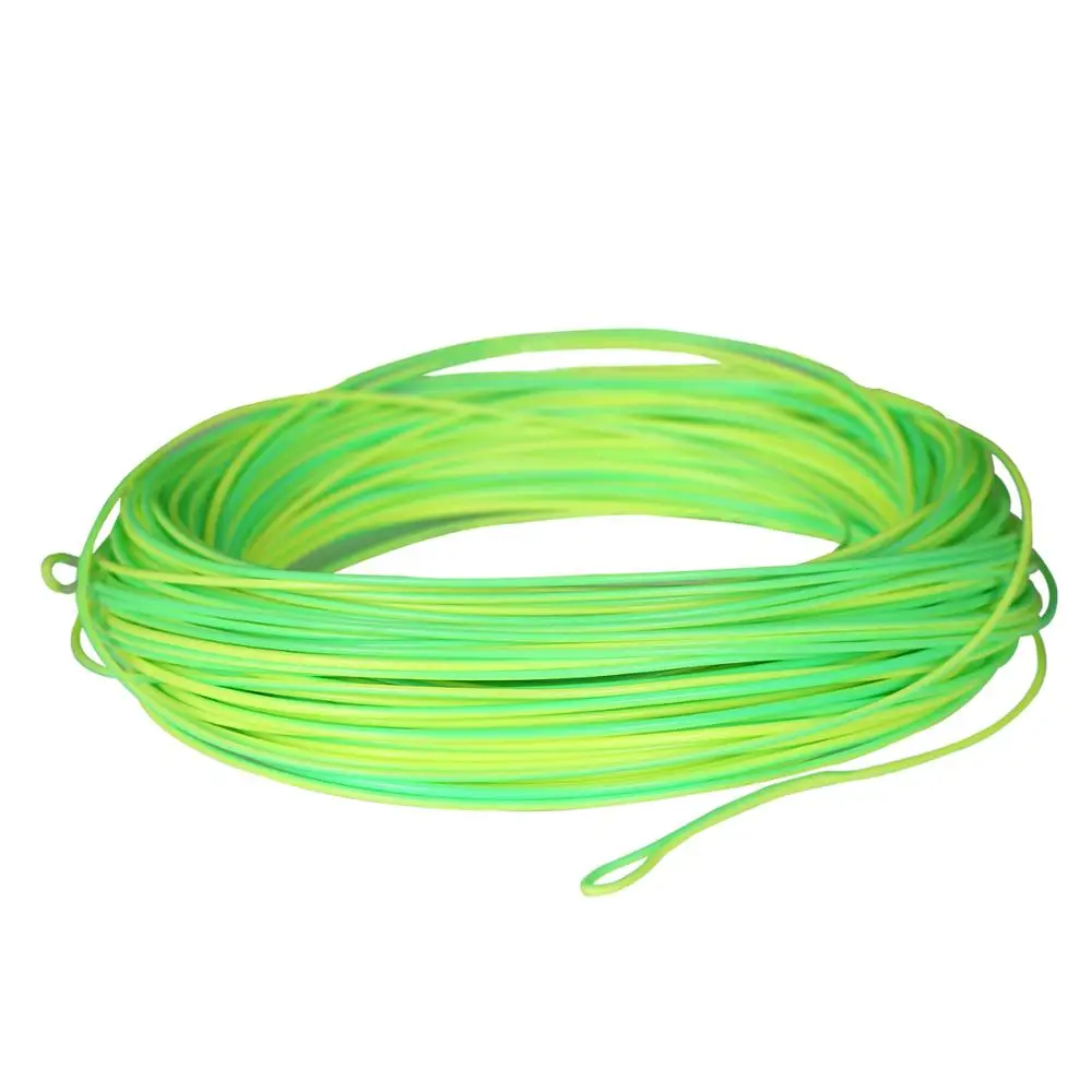 SF Fly Line All Viz двухцветный Вес вперед плавающий Fishing LineFluro желтый/Голубое озеро 100FT WF 4