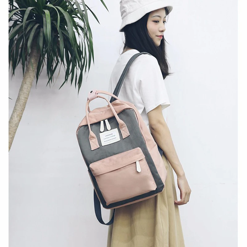2019 Japón moda mujeres Mochila impermeable de lona Mochila de viaje de mujer chicas adolescentes hombro bolsa Mochila mujeres Mochila 2019 Japón moda mujeres Mochila impermeable de lona Mochila de viaje de mujer chicas adolescentes hombro bolsa Mochila mujeres Mochila