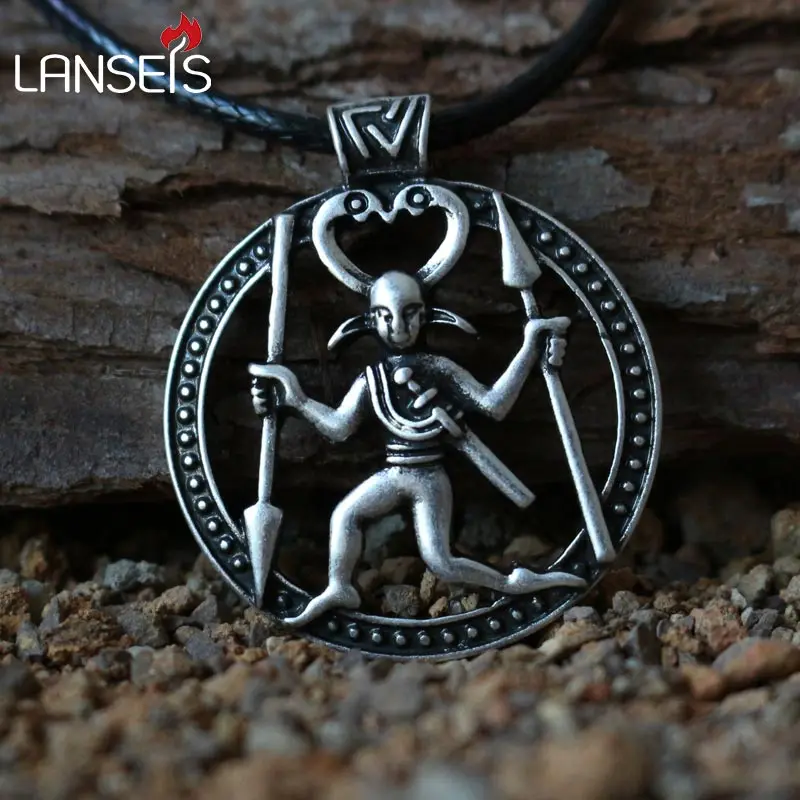 Lanseis10pc Odin подвеска с дизайном из поздних железа старение воина в рогатых головных
