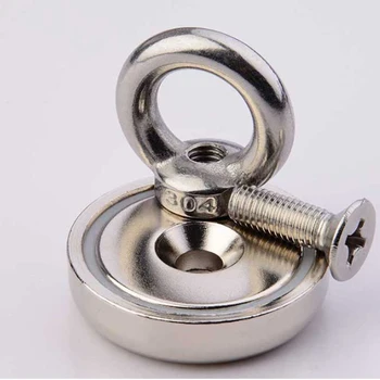 

D25mm Neodymium Magnet Recovery Strong Power Imanes Metal Detector Salvage Magnet Pot Treasure Hunting Underwater Fishing Aimant