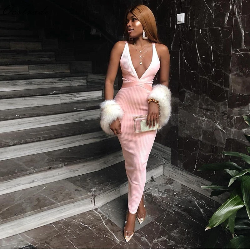 Ocstrade-Summer-Bandage-Dresses-Woman-Party-Night-Bodycon-New-Arrival-2019-Ribbed-Sexy-Deep-v-Neck (1)