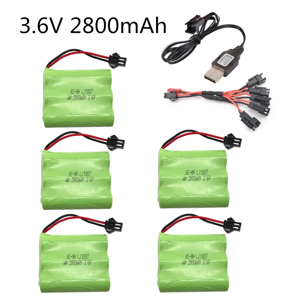 3,6 v 2800mah аккумулятор Ni-MH аккумулятор AA NIMH 3,6 v аккумулятор для RC игрушечных автомобилей модель лодки RC игрушка 3,6 V батарея