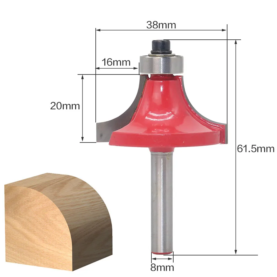 3 шт./компл. высокое качество Roundover бит с подшипником 6 мм Диаметр хвостовика ласточкин хвост фрезы Резак работы по дереву
