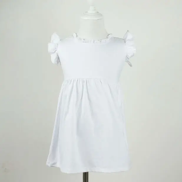 baby girls flutter dress baby blank boutique dress kid clothes free