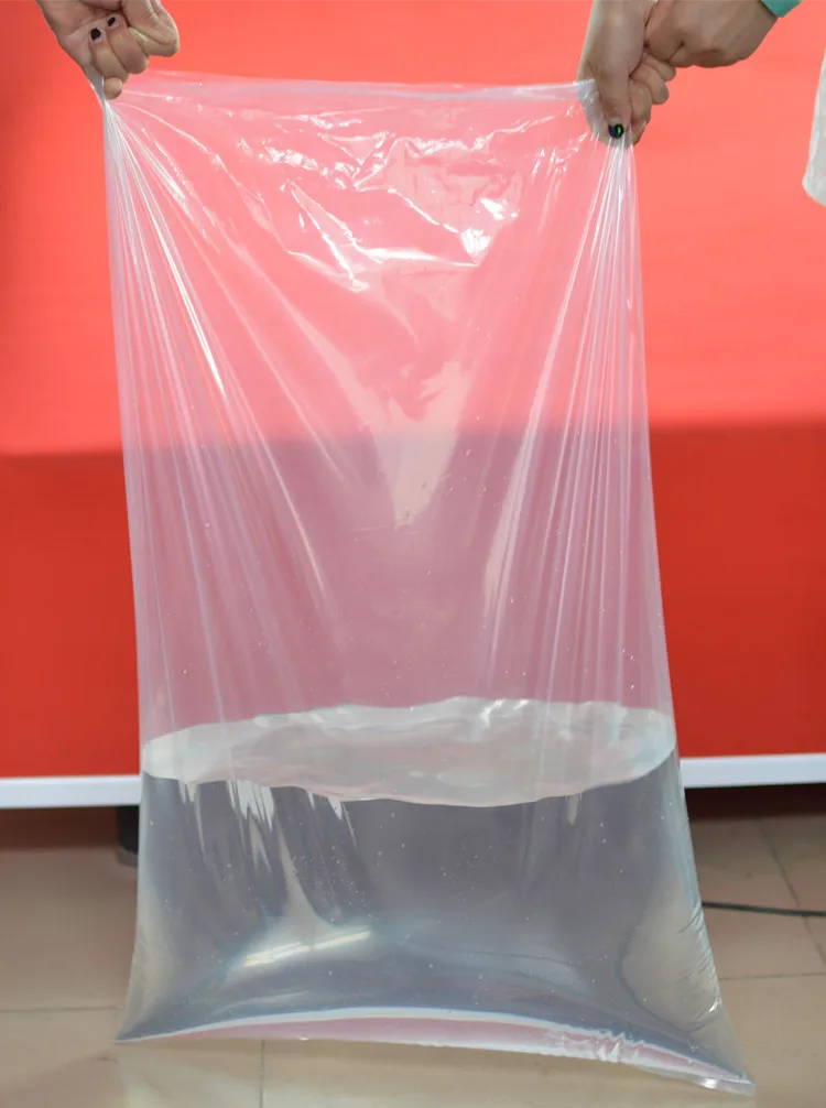 good quality 80X90CM 16C Transparent bag PE high pressure storage