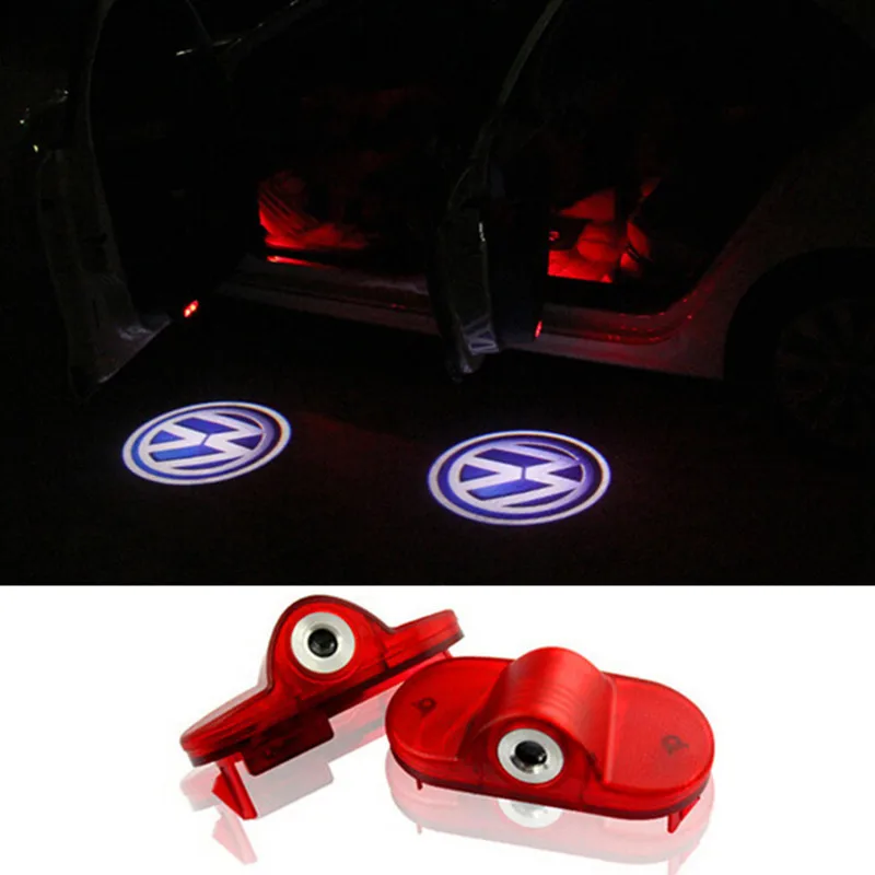 

2 LED Car door courtesy laser projector Logo Ghost Shadow Light For Volkswagen VW Touran Golf 4 MK4 VW Caddy Lavida Beatles Bora
