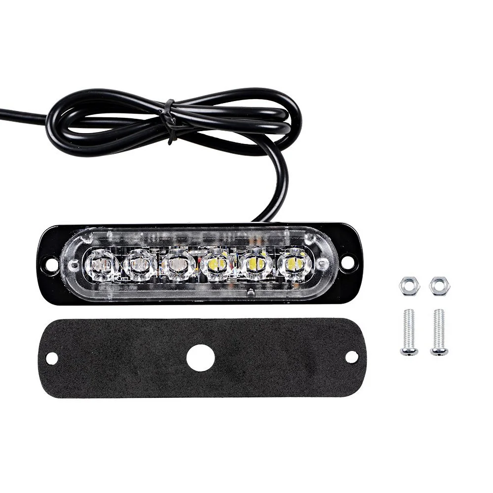 

High Quality 6 LED Car Mini Emergency Light Bar 18 Flashing Mode 12V/24V led Strobe light for Universal Vehivle or Truck