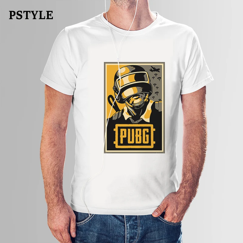 

PUBG Game Fans T Shirts Mens Funny Printing tshirt Letters Graphic Tee Shirts Tops Short Sleeves Clothing