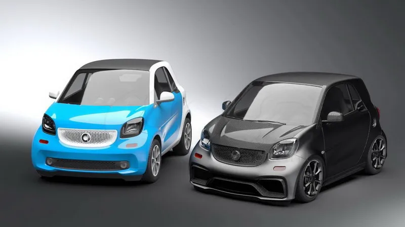 FRP стекловолокно комплект для тела подходит для 15-17 Smart Fortwo C453 Forfour W453 AMG стиль спереди и для заднего бампера боковые юбки крыша спойл крыло