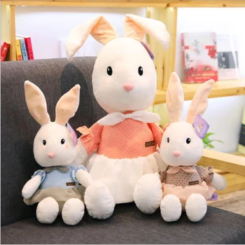 

New Style Cute Wearing Skrit Rabbits Plush Toys Stuffed Animal Soft Plush Doll Toy Children Girls Birthday Gift