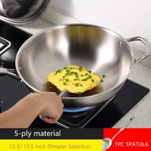 Inox вок для приготовления пищи, высокое качество, ВОК, сковорода, кастрюля, серебряная кухонная посуда, кухонная посуда, нержавеющая сталь, вок с Cokver