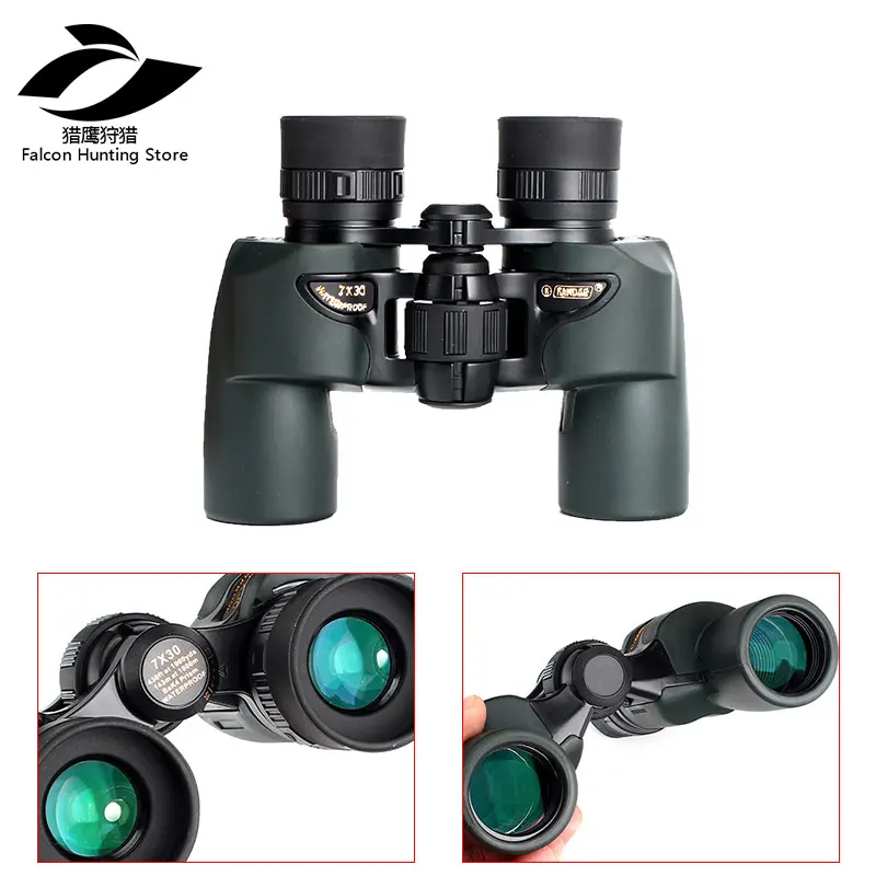 

Hunting 7X30 Waterproof Nitrogen-filled Scope Binoculars BAK 4 HD Military Telescope Wide Angle Big Eyepiece Binocular