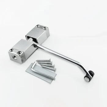 

1pc Simple Household Door Closers, Automatic Mounted Spring Door Closer Stainless Steel Adjustable Surface Door Closer