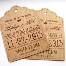 Пользовательские Свадебные деревенские спасибо деревянные сохранить беспроводной переносной модем подарок услуга этикетки вечерние декоративные аксессуары для душа невесты